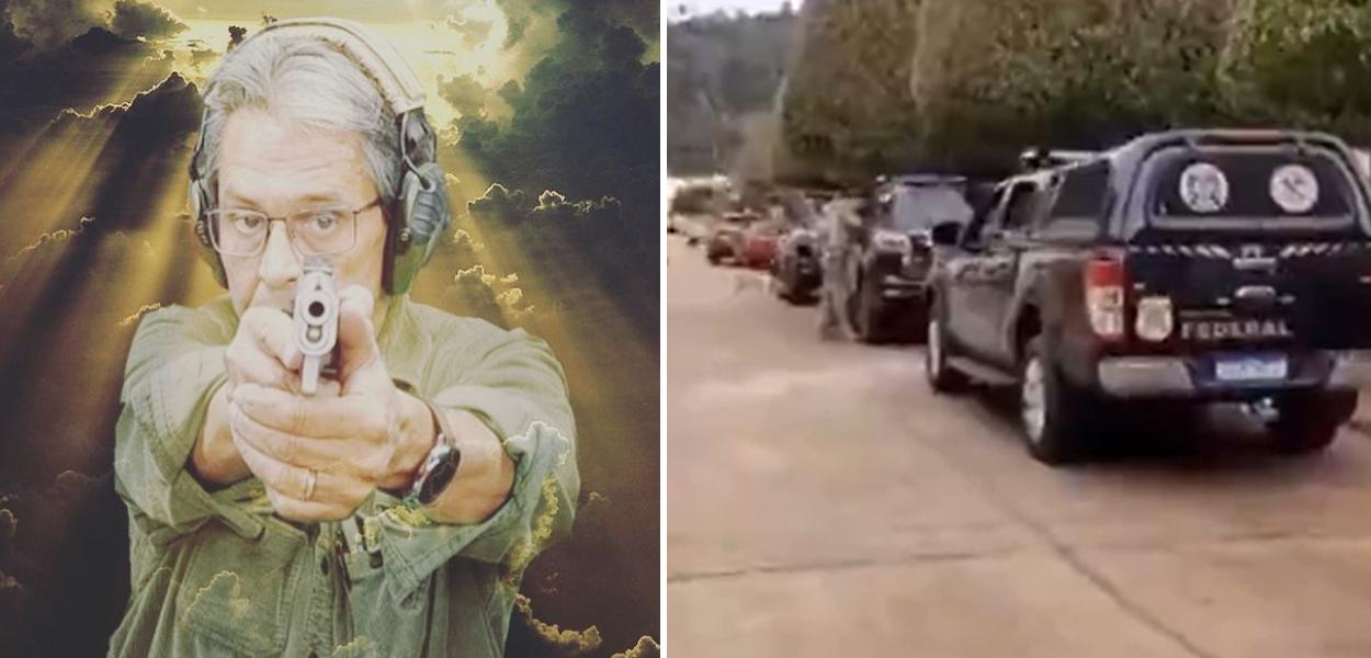 Roberto Jefferson e Polícia Federal em sua casa