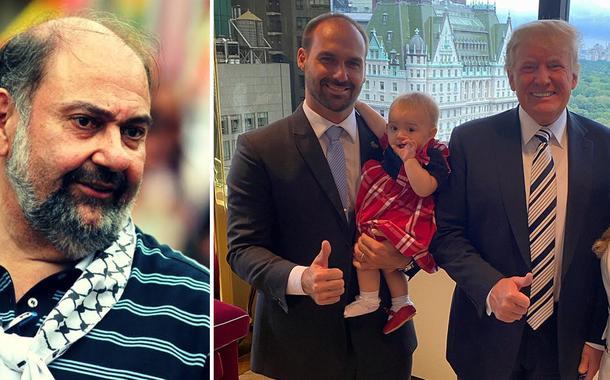 Lejeune Mirhan, Eduardo Bolsonaro e Donald Trump