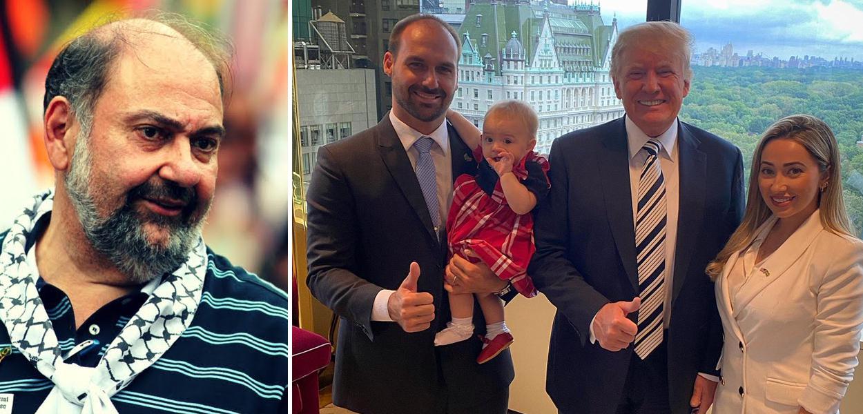 Lejeune Mirhan, Eduardo Bolsonaro e Donald Trump
