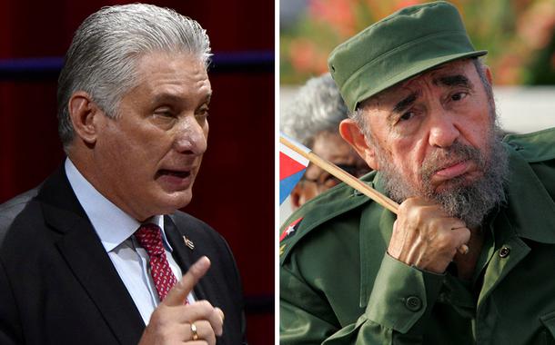 Miguel Diaz-Canel e Fidel Castro