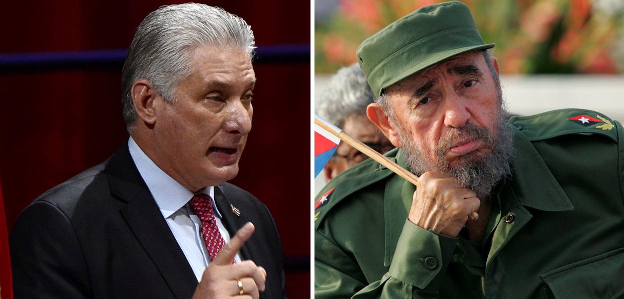 Miguel Diaz-Canel e Fidel Castro