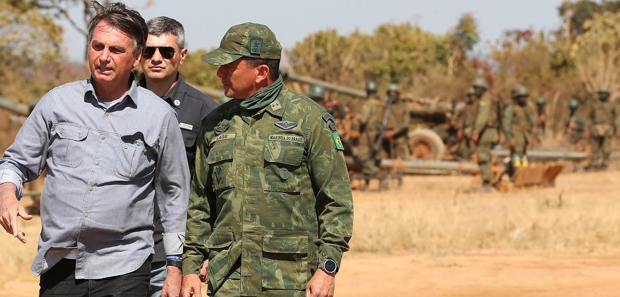 Presidente Jair Bolsonaro durante demonstração Operativa por ocasião da Operação Formosa. 16/08/2021