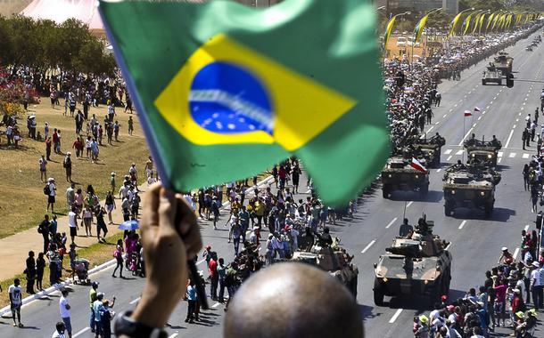 Desfile cívico-militar do 7 de setembro, na Esplanada dos Ministérios, em Brasília.