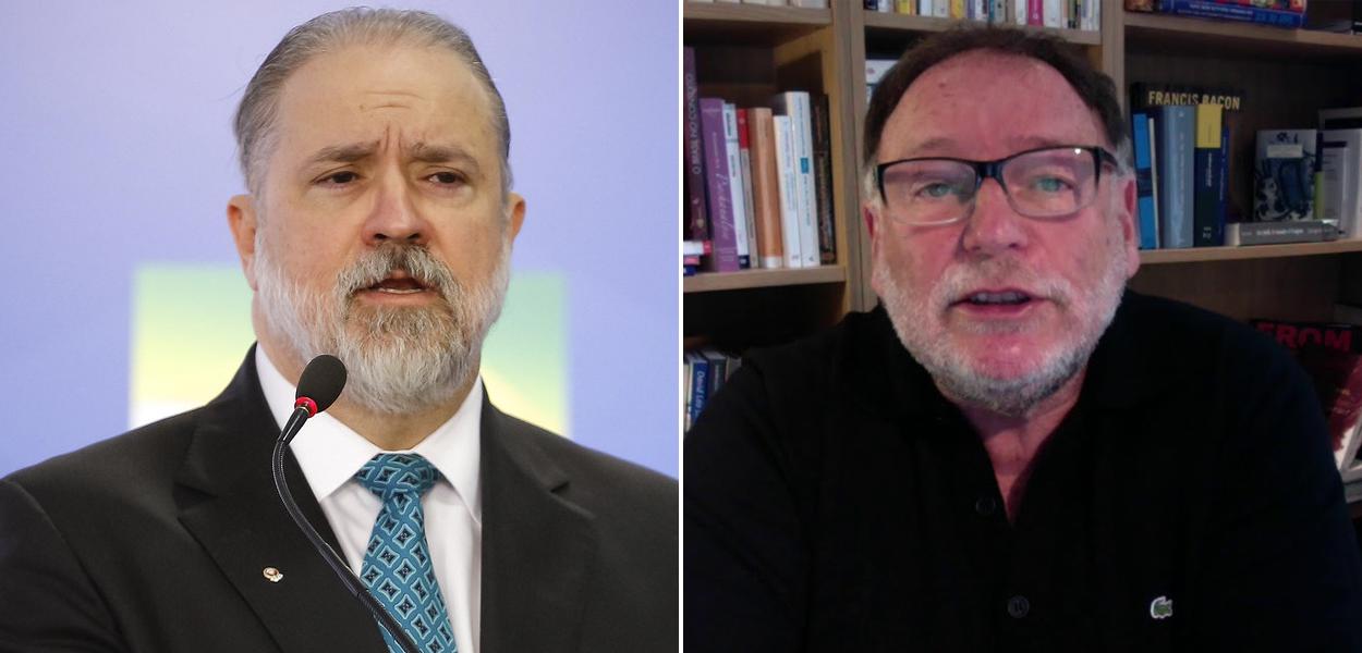 Procurador-geral da República, Augusto Aras, e o jornalista Milton Blay