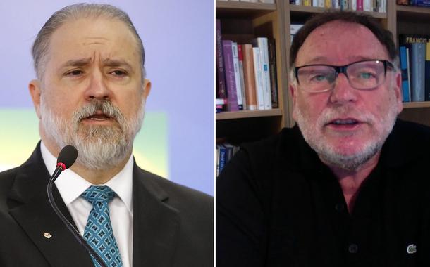 Procurador-geral da República, Augusto Aras, e o jornalista Milton Blay