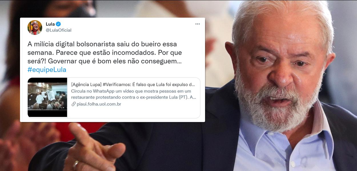 Lula e postagem no Twitter