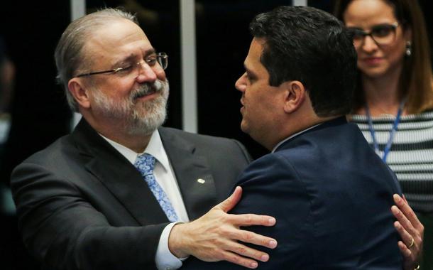 Augusto Aras e Davi Alcolumbre