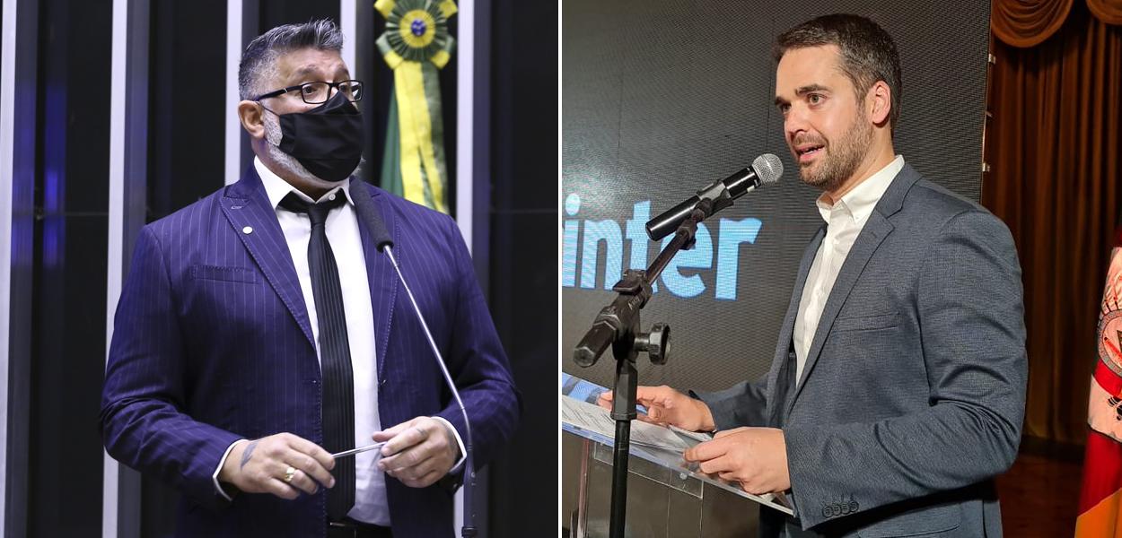 Deputado Alexandre Frota e o governador do Rio Grande do Sul, Eduardo Leite