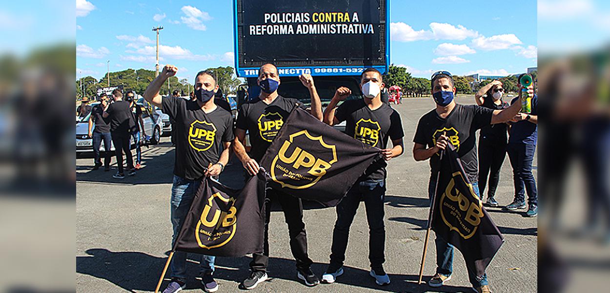 União dos Policiais do Brasil protesta no Paraná contra a PEC 32