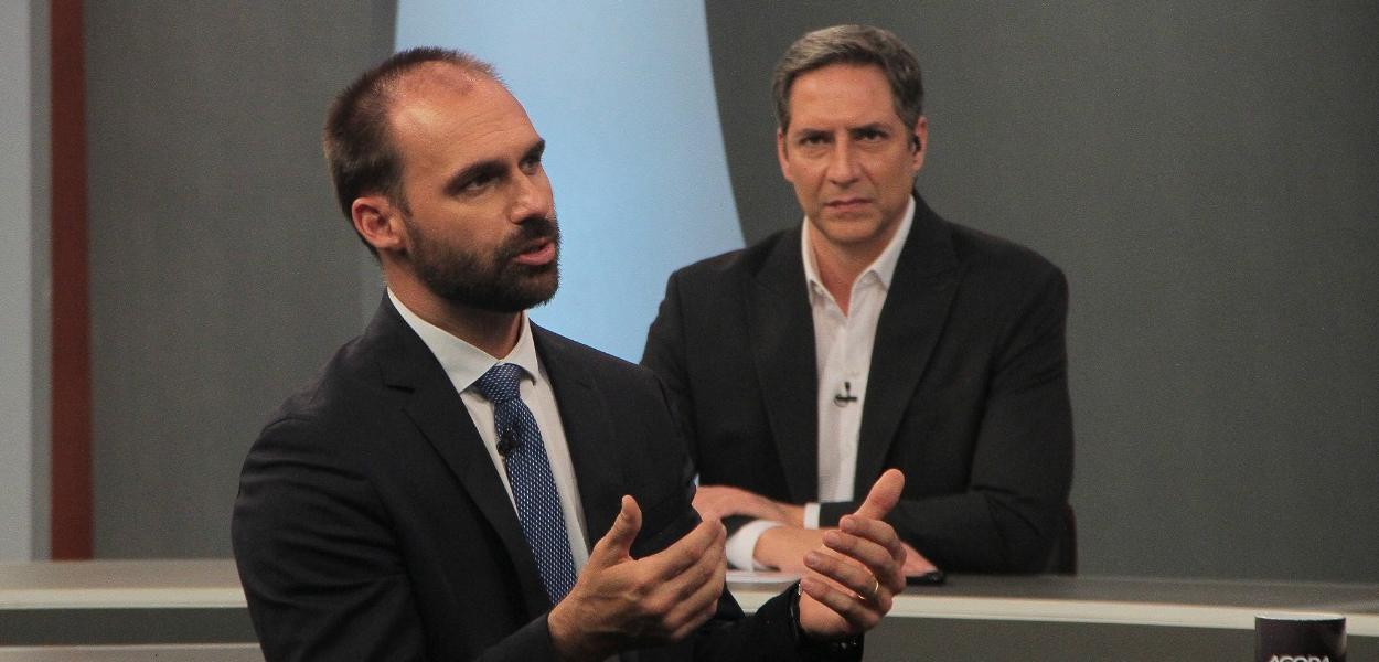 Eduardo Bolsonaro e Luís Ernesto Lacombe