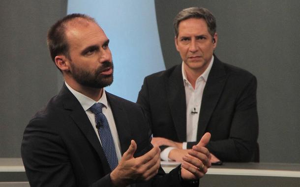 Eduardo Bolsonaro e Luís Ernesto Lacombe