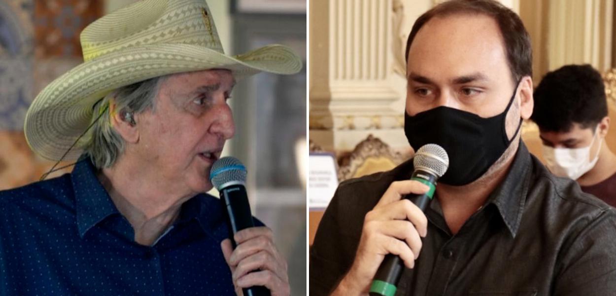 Sérgio Reis e Carlos Bolsonaro