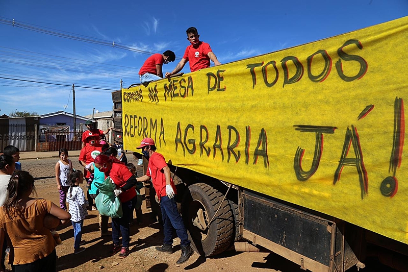 Manifestação pela reforma agrária