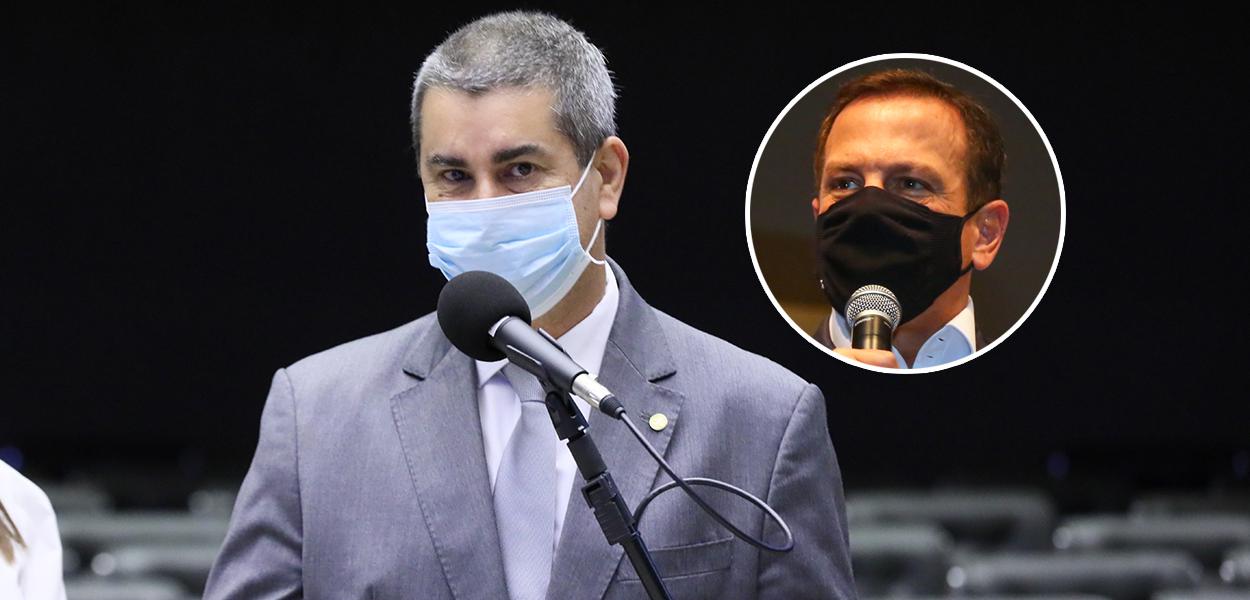 Deputado Coronel Tadeu e o governador de São Paulo, João Doria