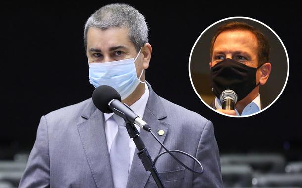 Deputado Coronel Tadeu e o governador de São Paulo, João Doria