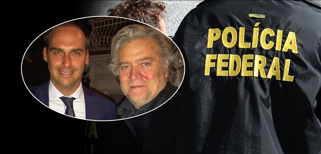 Eduardo Bolsonaro, Steve Bannon e Polícia Federal