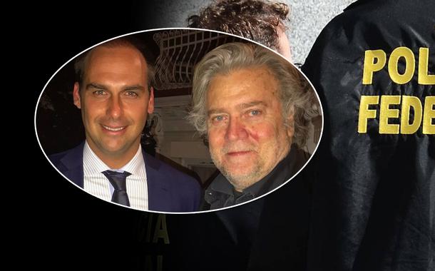 Eduardo Bolsonaro, Steve Bannon e Polícia Federal