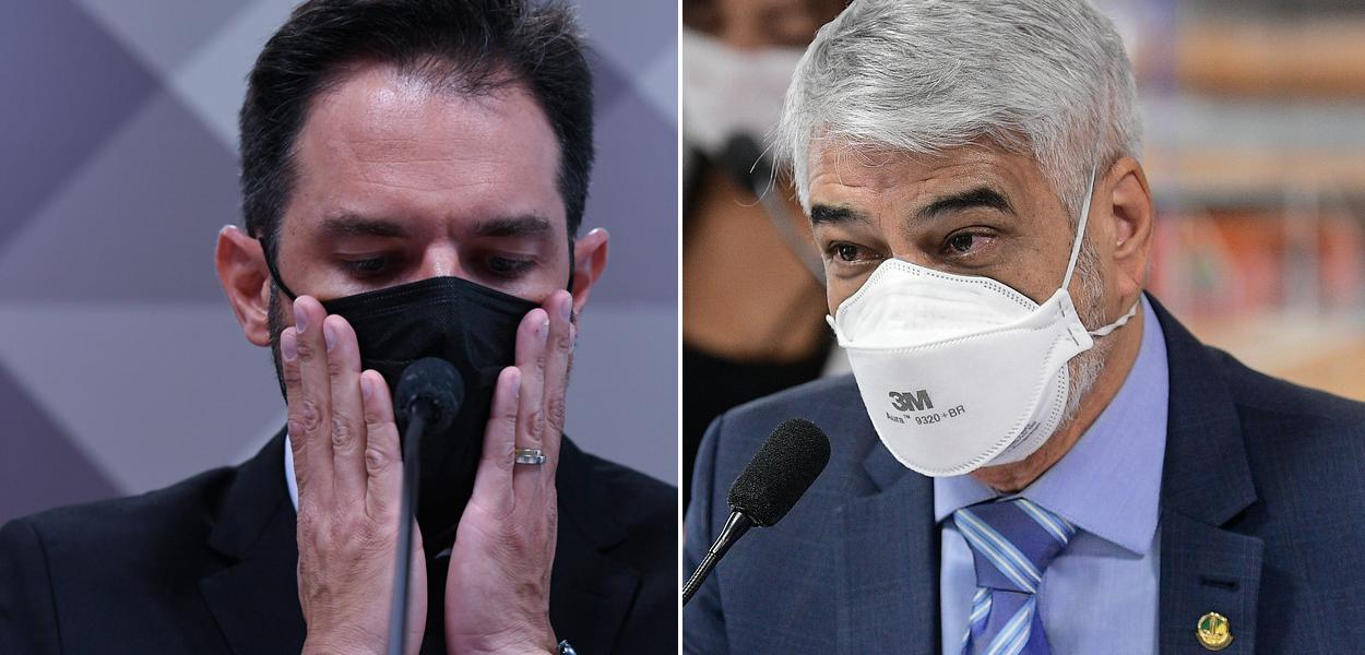 Emanuel Catori, sócio da farmacêutica Belcher, e o senador Humberto Costa