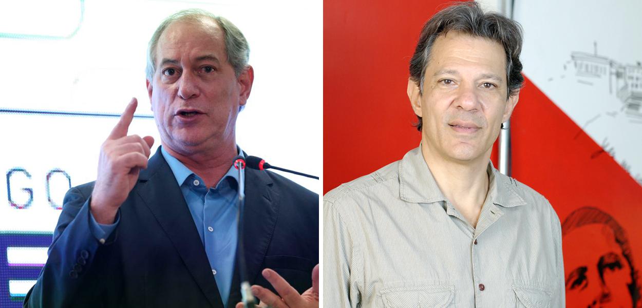 Ex-ministro Ciro Gomes e o ex-prefeito de São Paulo Fernando Haddad