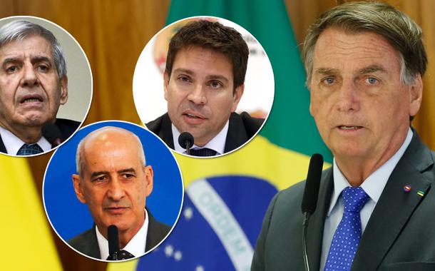 Augusto Heleno, Luiz Eduardo Ramos, Alexandre Ramagem e Jair Bolsonaro