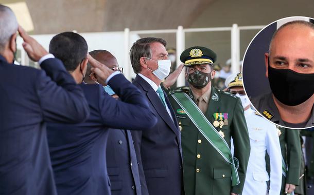 Bolsonaro, militares e coronel da PM Aleksander Silveira