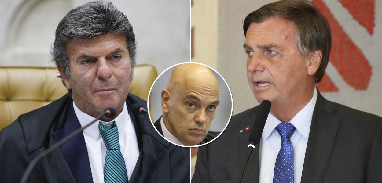 Luiz Fux, Alexandre de Moraes e Jair Bolsonaro