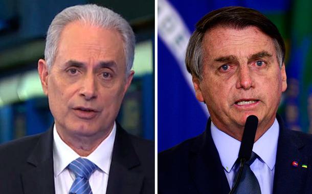 William Waack e Jair Bolsonaro