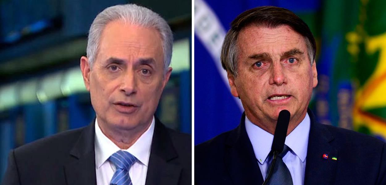 William Waack e Jair Bolsonaro