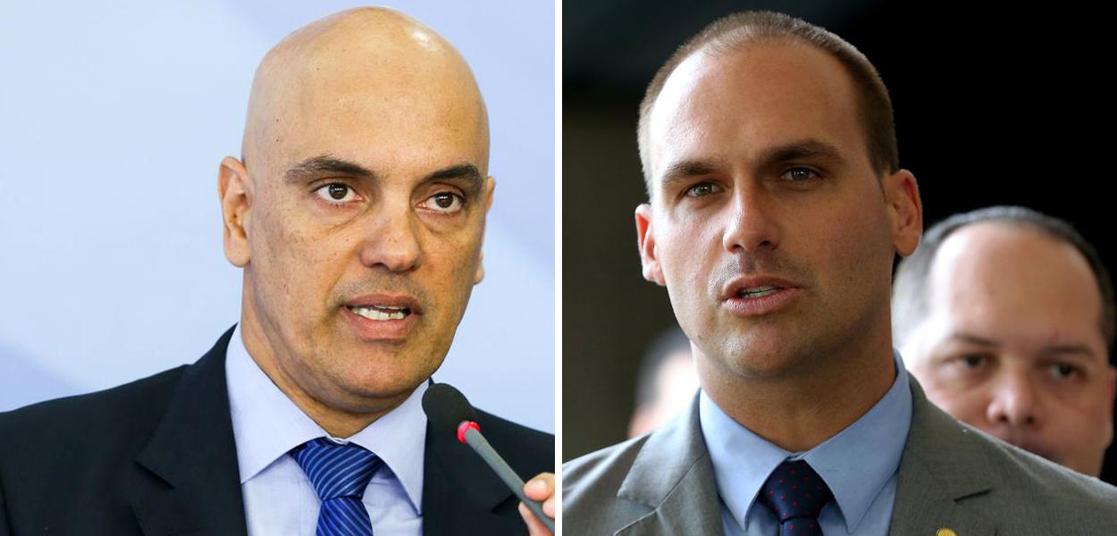 Alexandre de Moraes e Eduardo Bolsonaro