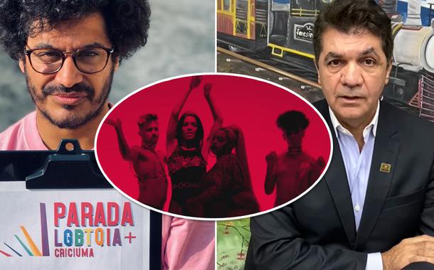 Cantor Criolo, clipe da música Etérea e o prefeito de Criciúma, Clésio Salvaro