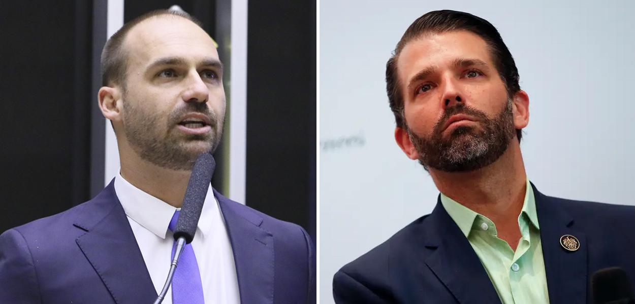 Eduardo Bolsonaro e Donald Trump Jr.