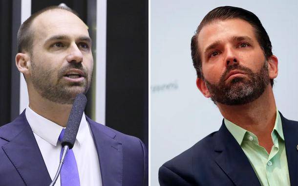 Eduardo Bolsonaro e Donald Trump Jr.