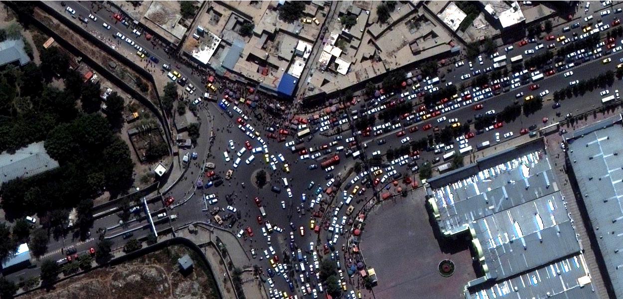 Panorama de Cabul, capital do Afeganistão