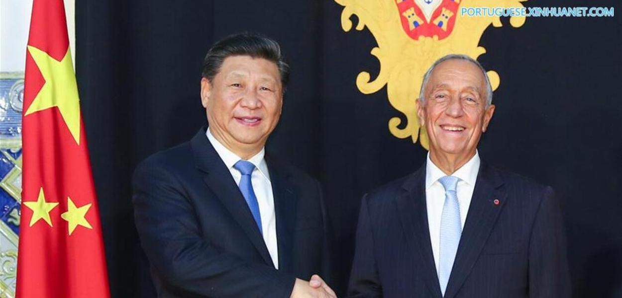 Xi Jinping e Marcelo Rebelo de Sousa
