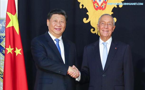 Xi Jinping e Marcelo Rebelo de Sousa