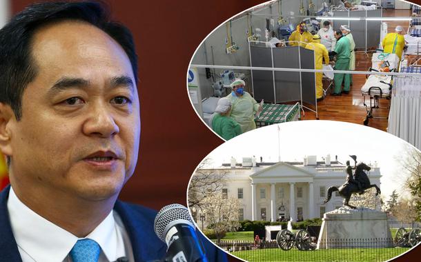Embaixador Yang Wanming, Casa Branca (EUA) e internações causadas pela pandemia