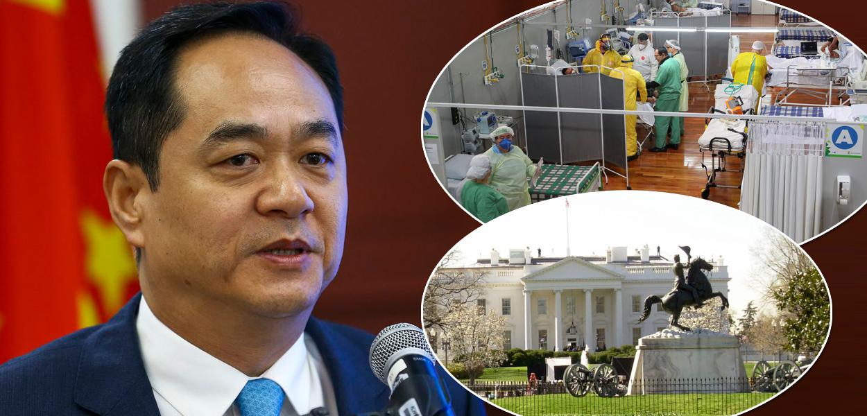 Embaixador Yang Wanming, Casa Branca (EUA) e internações causadas pela pandemia