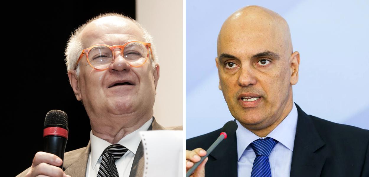 Jornalista Elio Gaspari e o ministro do STF Alexandre de Moraes