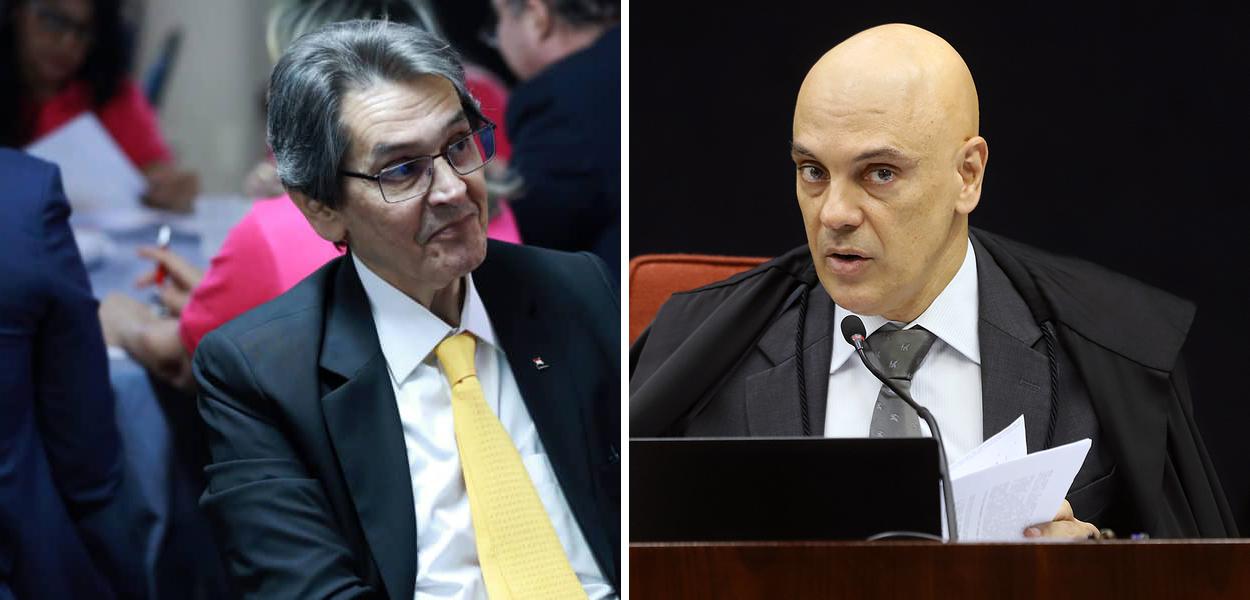 Roberto Jefferson e Alexandre de Moraes.