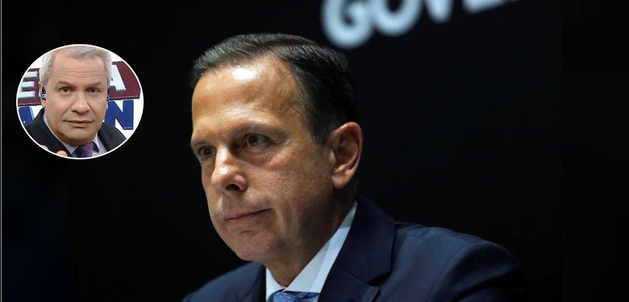 Apresentador Sikêra Júnior e o governador de São Paulo, João Doria