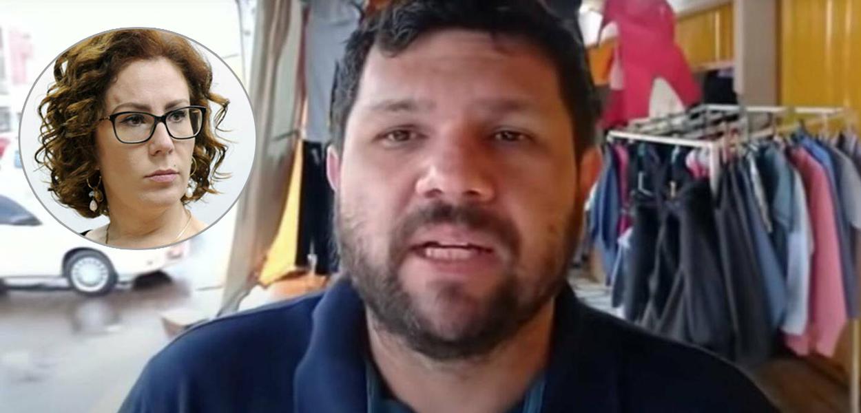 Deputada federal Carla Zambelli e o blogueiro Oswaldo Eustáquio