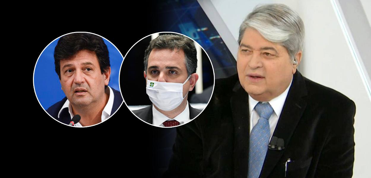 Luiz Henrique Mandetta, Rodrigo Pacheco e José Luiz Datena