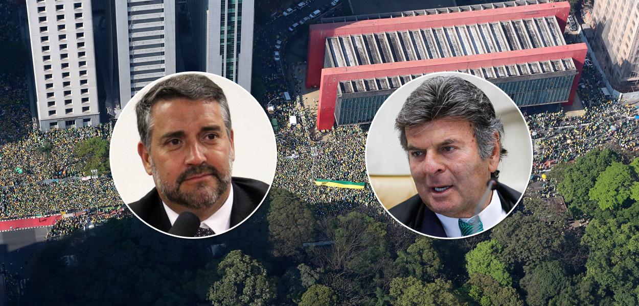 Deputado federal Paulo Pimenta, o presidente do STF, Luiz Fux, e mais ato contra Jair Bolsonaro