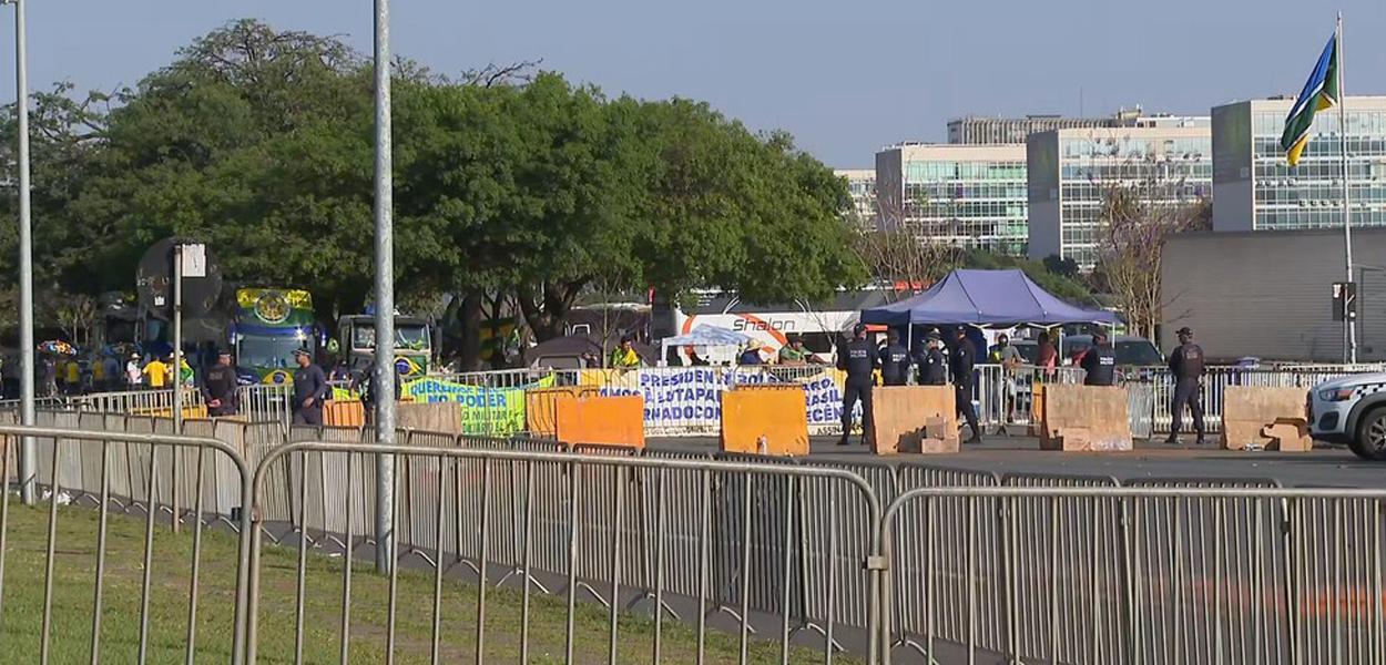 Caminhoneiros na Esplanada dos Ministérios