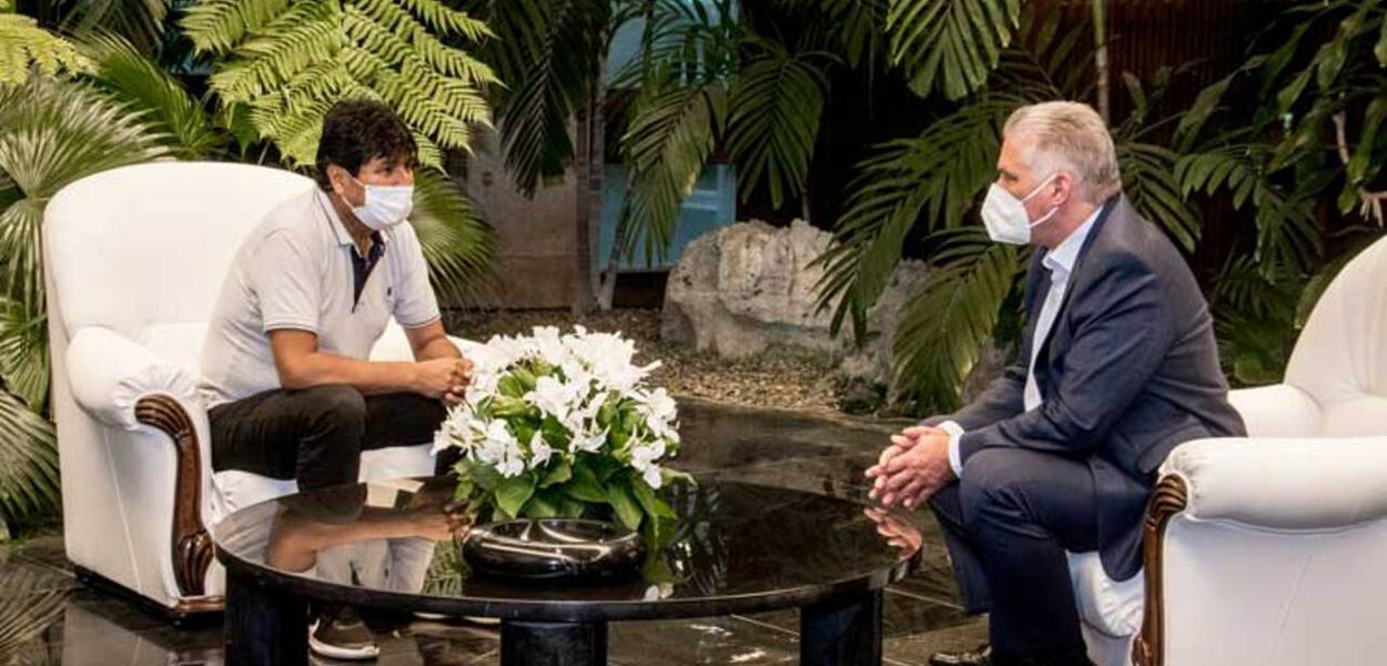 Evo Morales e Díaz-Canel