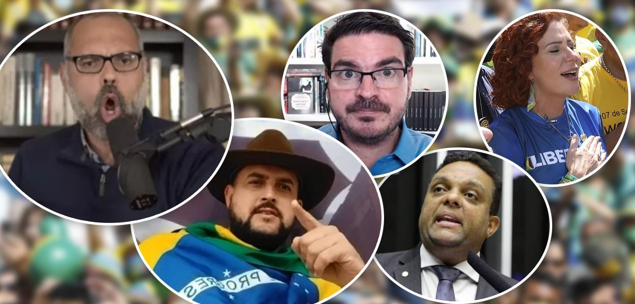 Allan dos Santos, Zé Trovão, Rodrigo Constantino, Otoni de Paula e Carla Zambelli