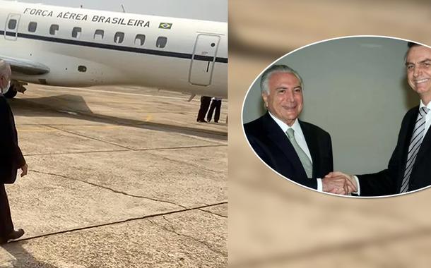 Temer embarcando para Brasília para encontro com Bolsonaro