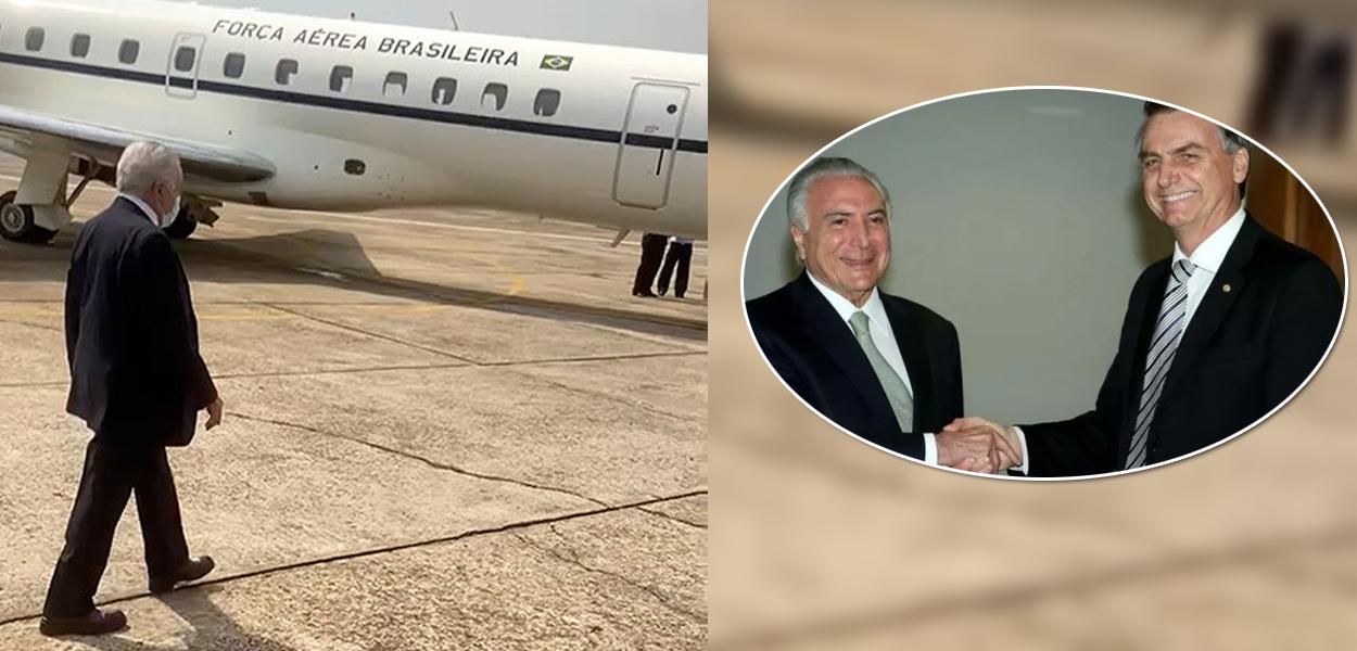 Temer embarcando para Brasília para encontro com Bolsonaro