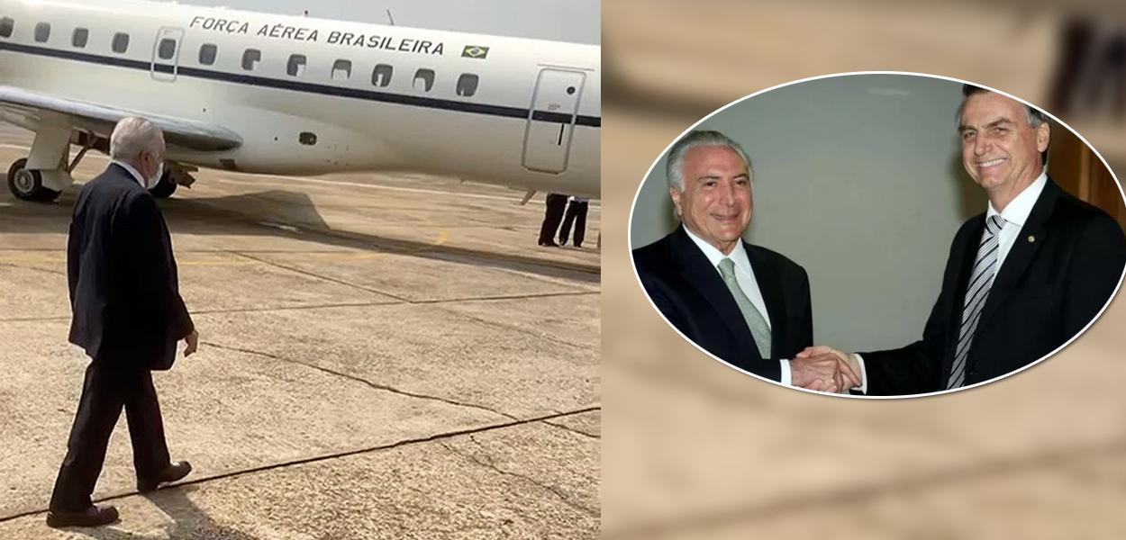 Temer embarcando para Brasília para encontro com Bolsonaro