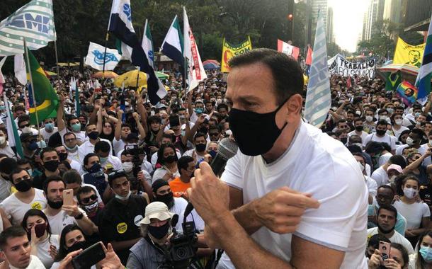João Doria durante ato do MBL na Avenida Paulista